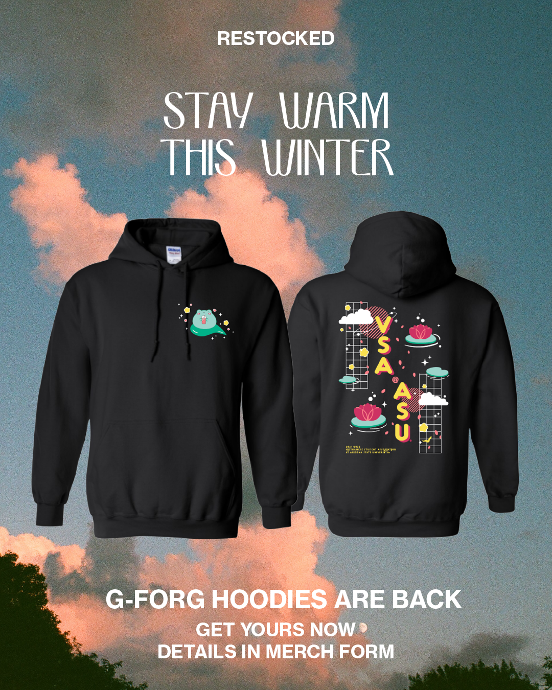 frog hoodie social graphic